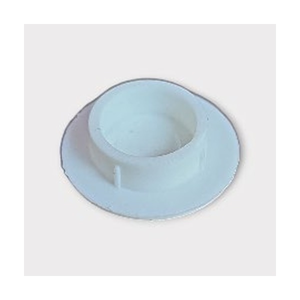 White 1/2 inch flanged hole plug