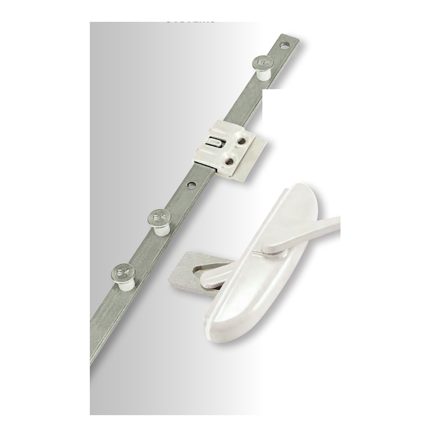 Optima multi-point casement lock bar with lock actuator handle