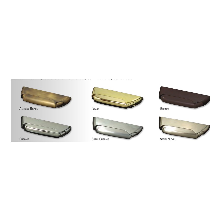 Optima operator crank covers in antique brass, brass, bronze, chrome, satin chrome, and satin nickel