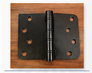 4x4 black reversible ball bearing door hinge