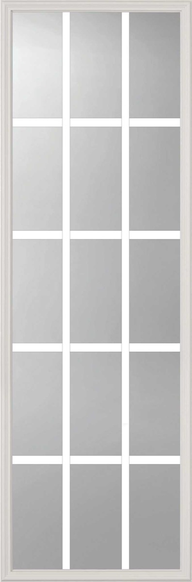 ODL 20x64 door glass with a white 15-lite grille between the glass