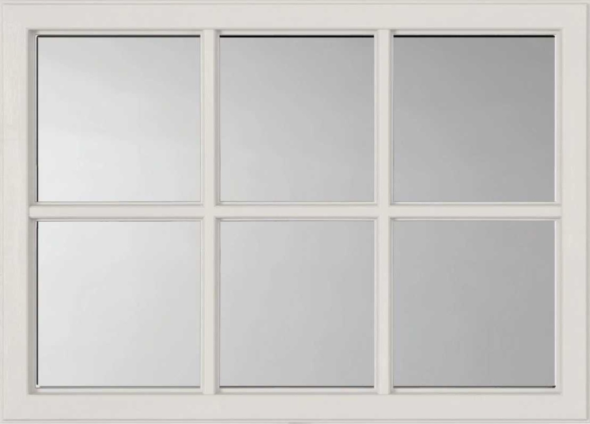 ODL 22x15.25 transom glass with applied 6-lite grille