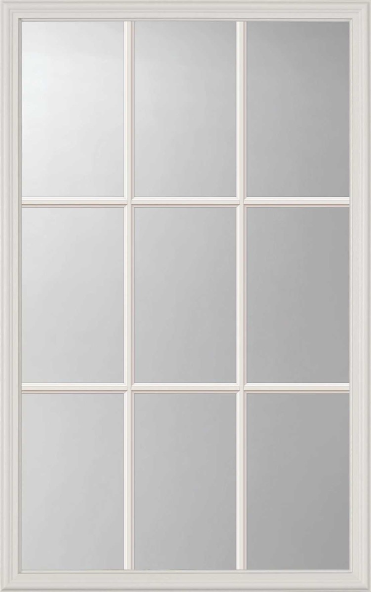 ODL 22x36 door glass with a 9-lite grille between the glass