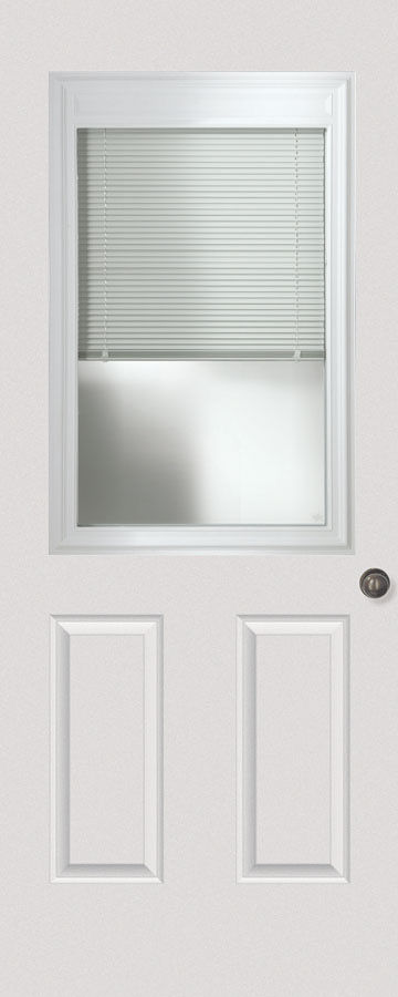 ODL 22x36 triple glazed enclosed blind in a half-lite entry door