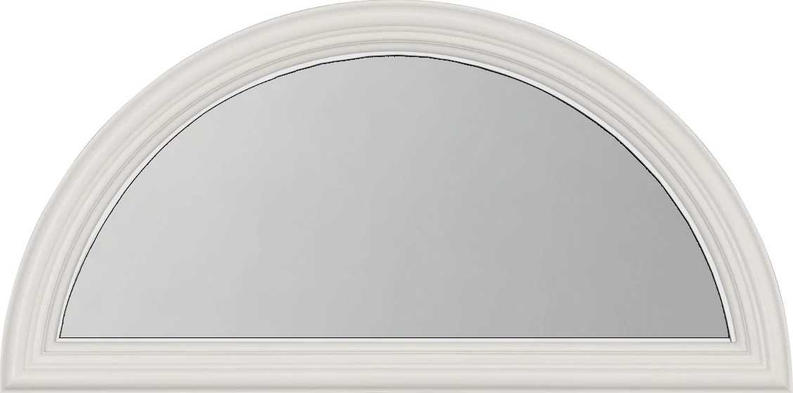 ODL halfmoon window with clear glass