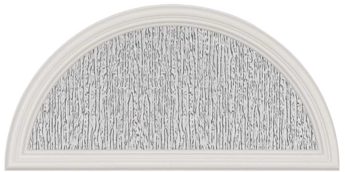 ODL halfmoon window with textured rain glass