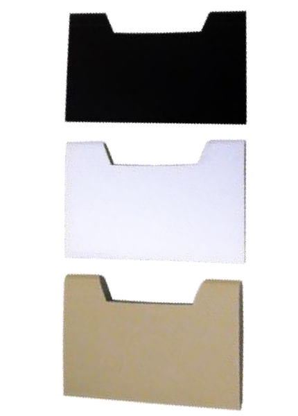 Q-LON corner seals in black, white, and beige