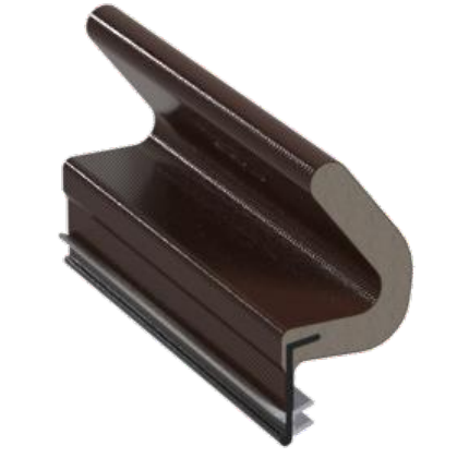 Q-LON U11 door seal profile in bronze