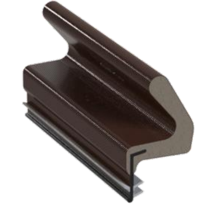 Q-LON U64 door seal profile in bronze