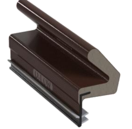 Q-LON U71 door seal profile in bronze