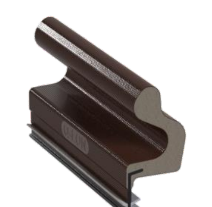 Q-LON UC8 extended-reach door seal profile in bronze