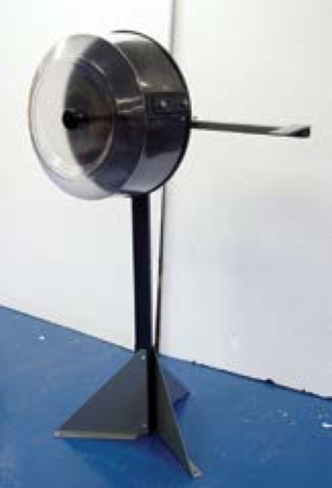 Quanex Single Reel Stand holding a spacer reel