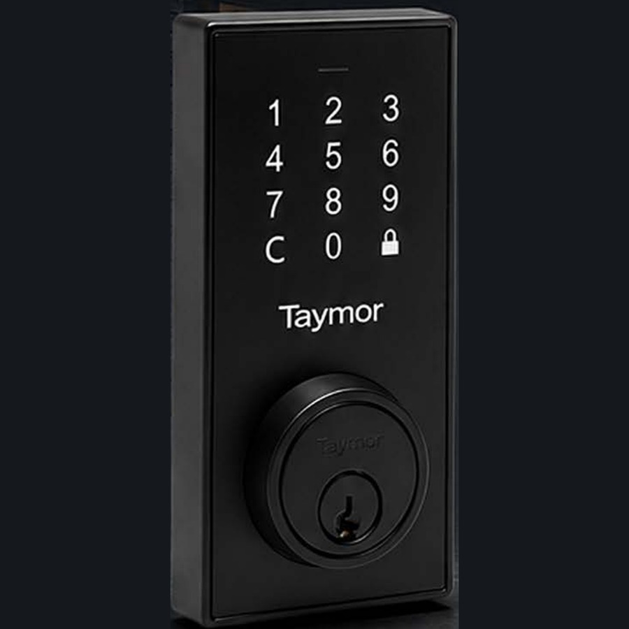 Taymor Centinel 3 digital deadbolt with lit touchpad in matte black