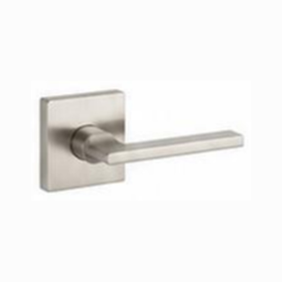 Taymor Pace lever with square rose in satin nickel