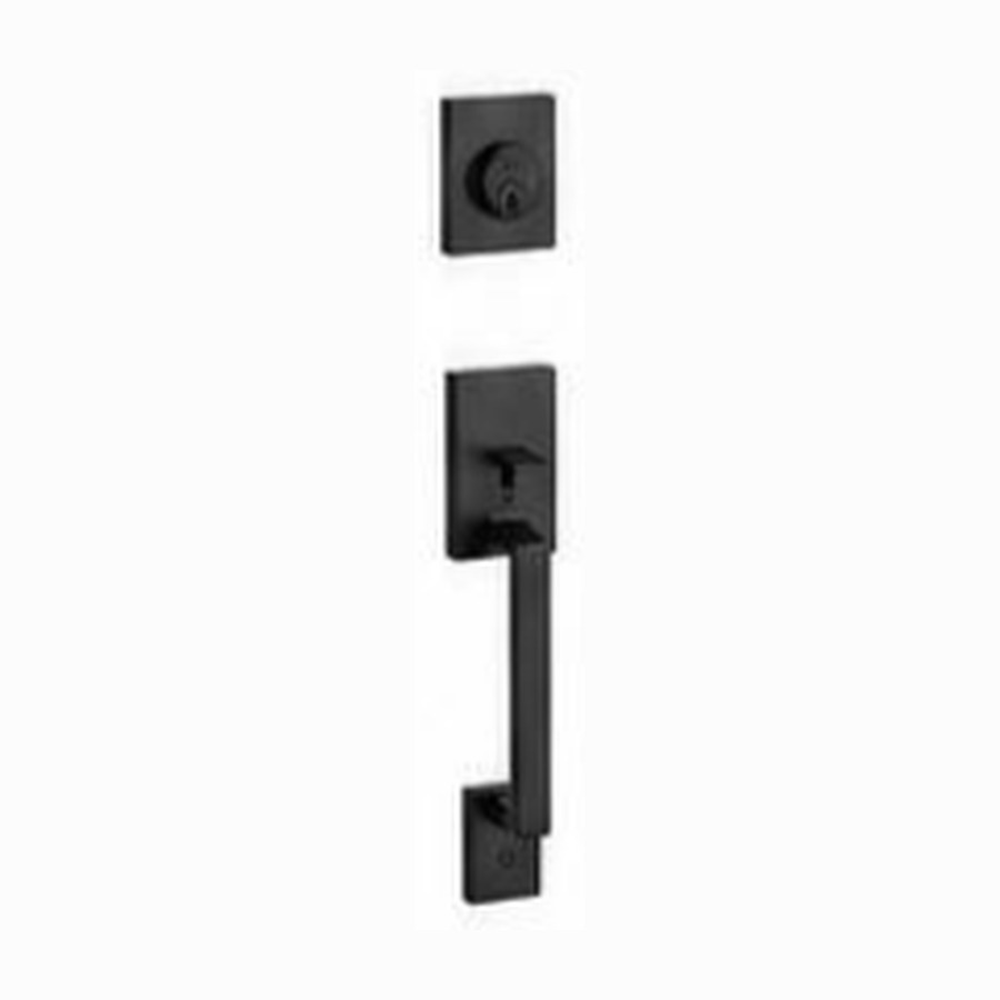 Taymor straight grip set handleset with deadbolt in matte black