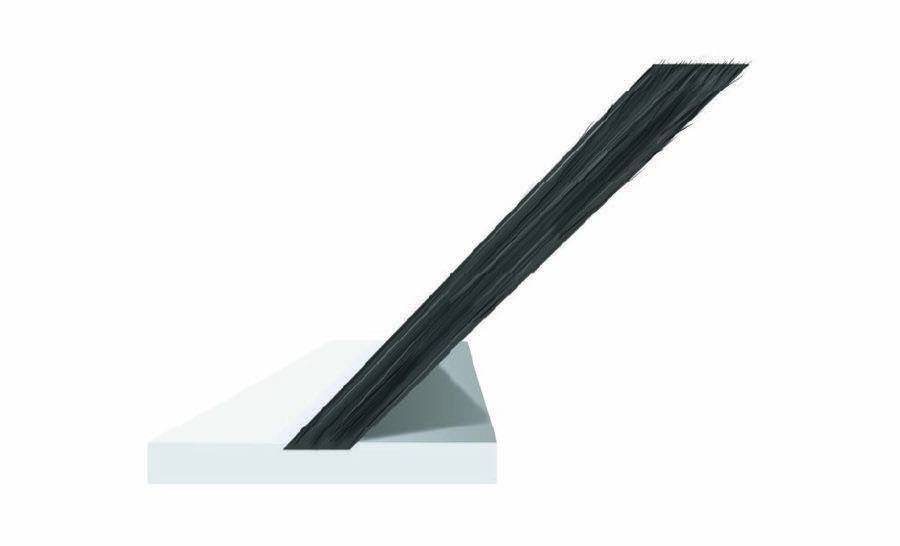 Ultrafab angled pile weatherseal on a white base