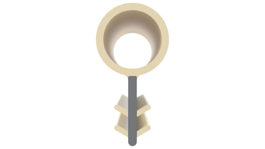 Ultrafab kerf mounted extruded TPV bulb seal profile