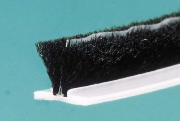 Ultra Fin black pile weatherseal with clear center fin