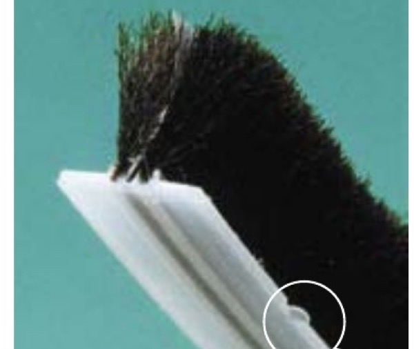 Ultra Loc pile weatherseal with locking tab backing