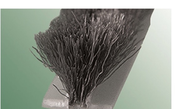 Ultrafab Ultra Pile weatherseal with grey pile fibers on polypropylene backing