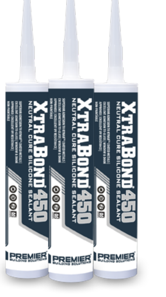 Three XtraBond 450 neutral cure silicone sealant cartridges